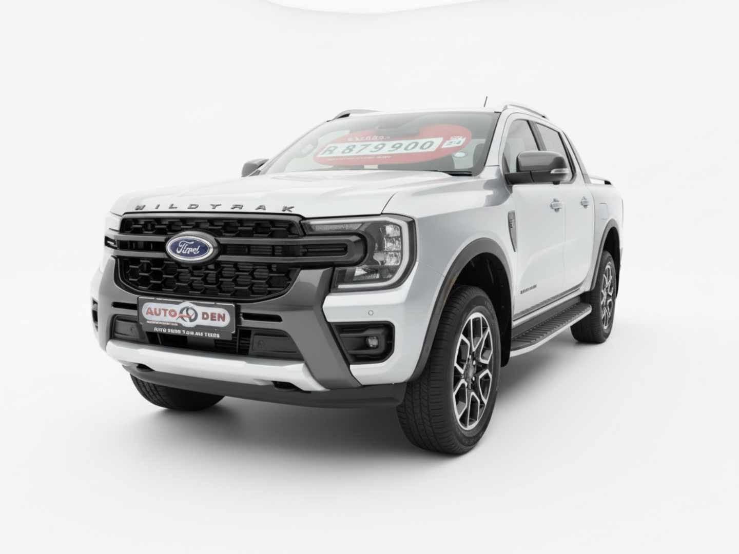 Ford truck with clean white studio background after enhancement